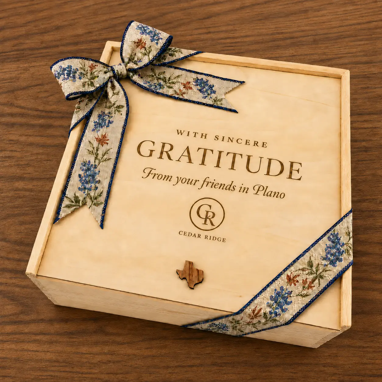 Plano customized corporate gift presentation